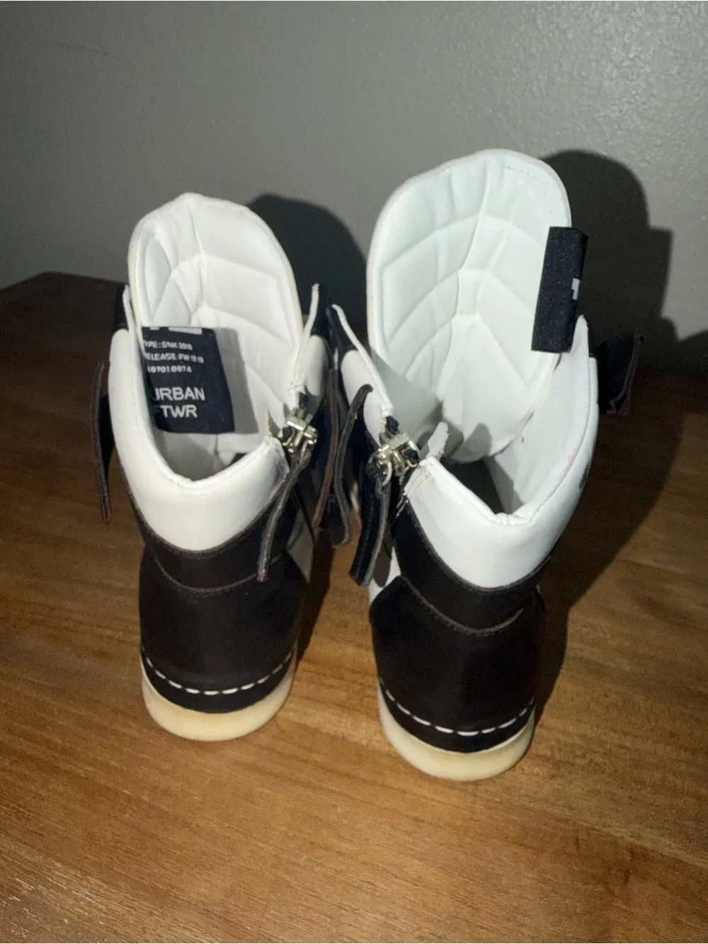 Black and White Athletic High-Top Sneakers